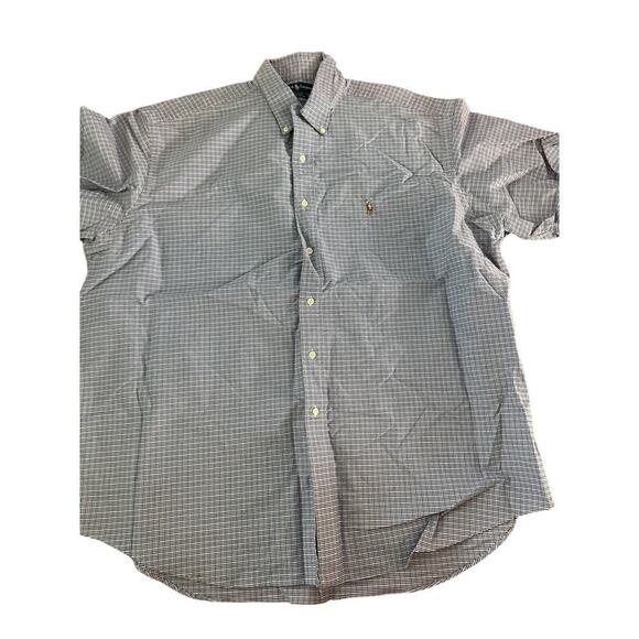 Ralph Lauren Men's Blue Plaid Blake 100% Cotton Button Down Shirt Size XXL - Picture 1 of 5